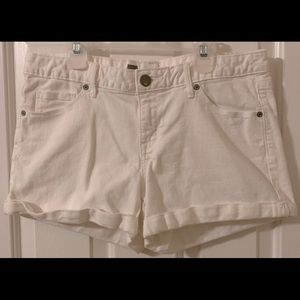 White Jean shorts, size 10